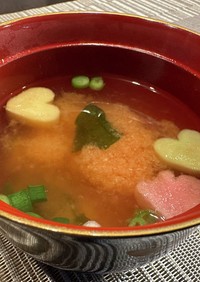 トマト味噌玉スープ