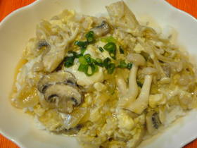 あっさりきのこの卵丼★