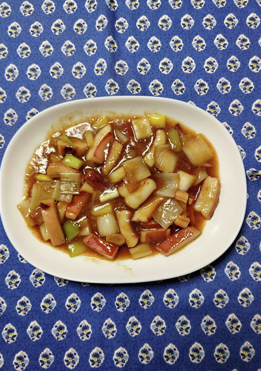 ヨウサマの減塩イカと葱の中華炒めの画像