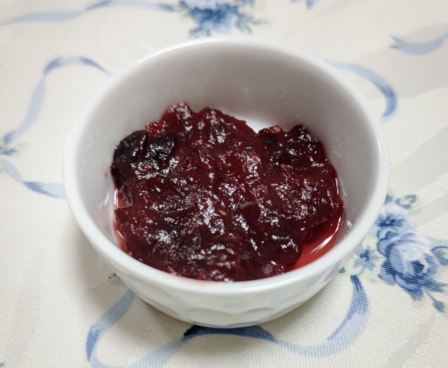 スロークッカークランベリーソースのレシピ