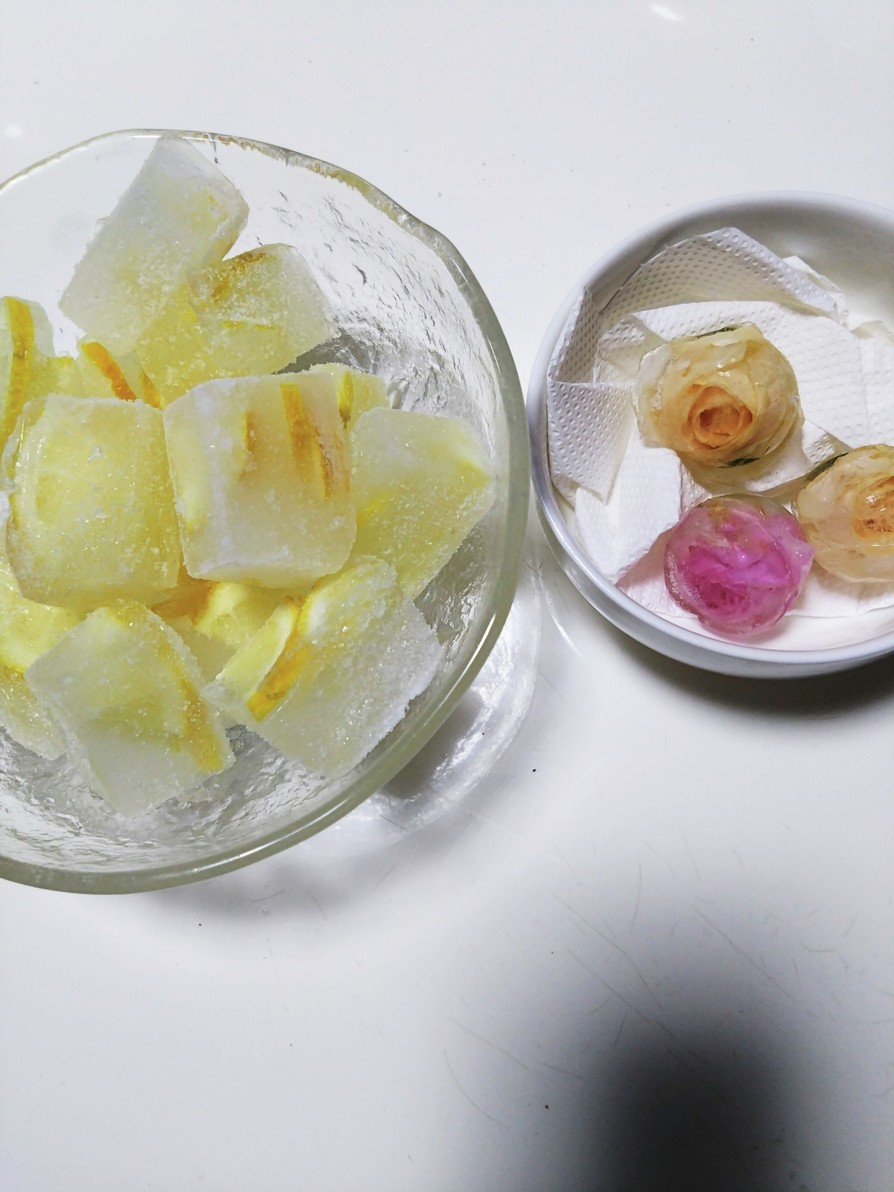 バラ氷、レモン氷の画像