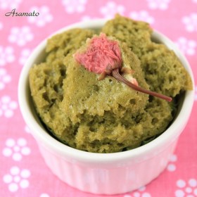 お花見✿ずっとふわふわ蒸しパン✿桜抹茶編