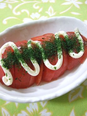 簡単すぎる❤青海苔トマト