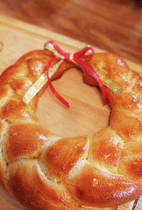 クリスマスに　リースパン