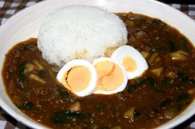 我が家のほうれん草カレー