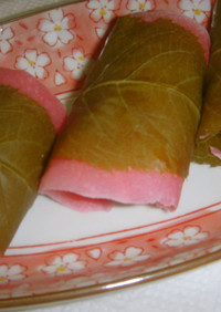 関東風の桜餅（米粉使用）