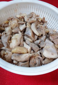 年越し用の茹で鶏モモ冷凍活用