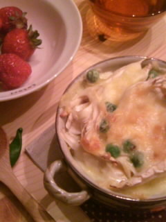 ヘルシー☆純白の舞茸と根菜の豆乳グラタンの画像