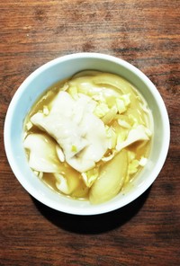 食物繊維たっぷりの簡易餃子スープ