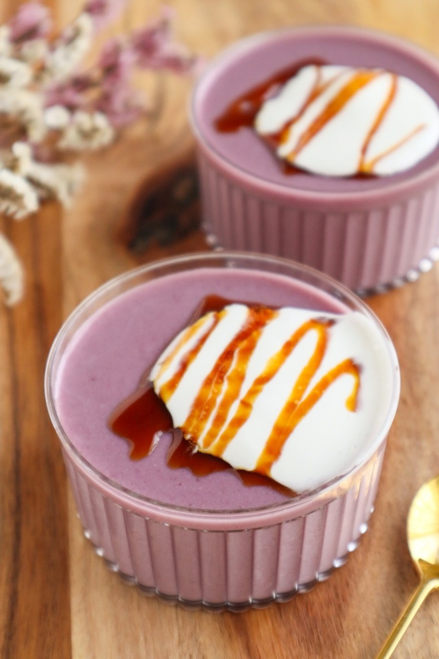 濃厚♡紫芋のアーモンドミルクプリンの画像