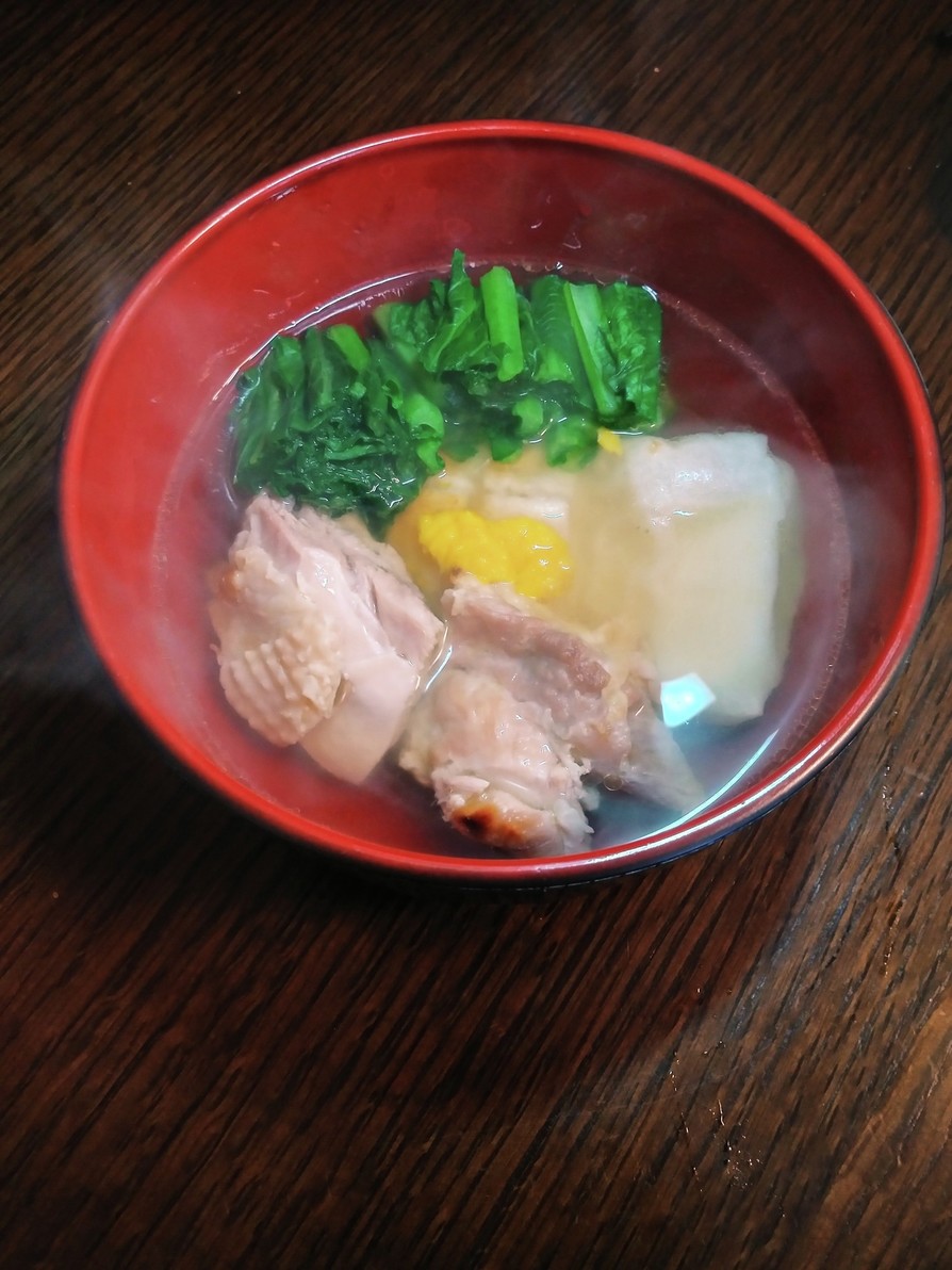 鶏と小松菜のお雑煮☆2024の画像