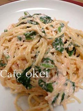 ホパイとたらこの濃厚クリームパスタ