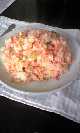 紅しょうがの桜色チャーハン