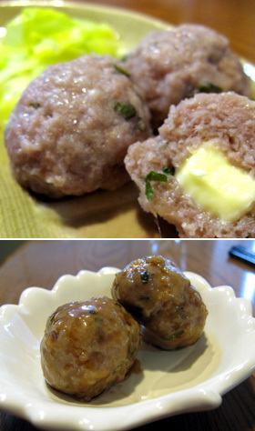 しそレンコンのもっちり肉団子✿チーズ入り