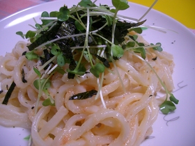 めんたいスパ風うどん