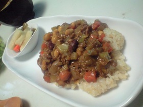 豆と牛肉のカレー