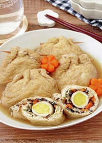 ☆簡単☆お豆腐とうずら卵のふんわり巾着煮