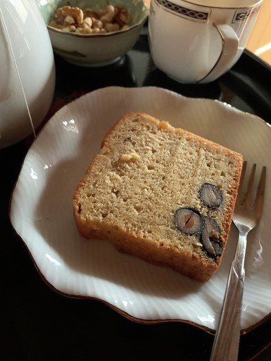 栗きんとんと黒豆消費☆米粉パウンドケーキの写真