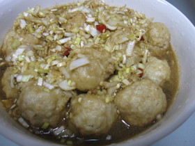 鶏肉団子でふわふわ☆油淋鶏