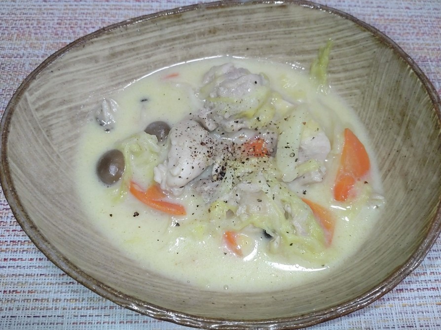 白菜と鶏肉の和風シチューの画像