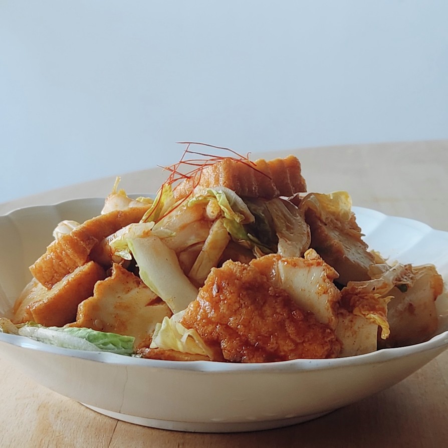 厚揚げと白菜の旨煮☆レンジ3分☆簡単夕食の画像