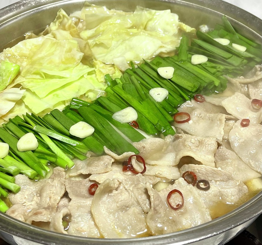 痩せ飯･豚ばらキャベツ鍋と〆うどん･雑炊の画像