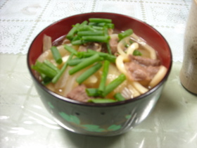 5分でできる肉うどん