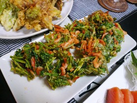 釜揚げ桜海老とせりのかき揚げ