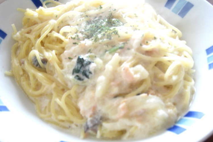 鮭と白菜のクリームパスタ レシピ 作り方 By まゆ庵 クックパッド