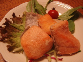 簡単~☆鮭のレモン香り揚げ