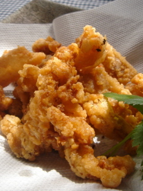 オイマヨ味☆カリカリ鶏皮唐揚げ
