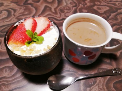 いちごチーズスフレ！豆乳ココアカフェ！の写真