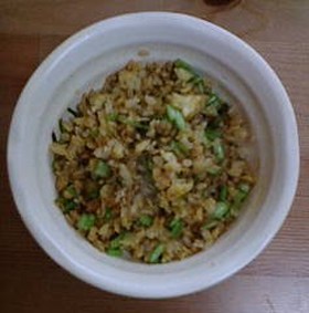 ピリッとかぶの葉チャーハン