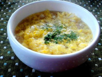 春キャベツのふんわり卵スープの写真