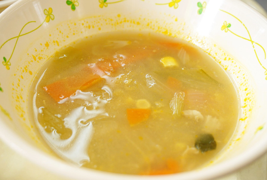 コーンスープ☆給食メニューの画像