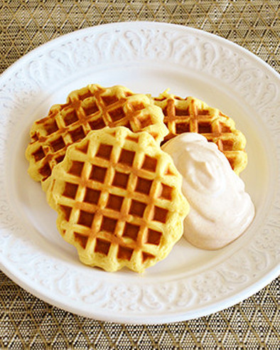 ケフィアのワッフルシナモンチーズクリームの写真