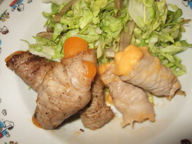 豚でまきまきとろけるチーズ