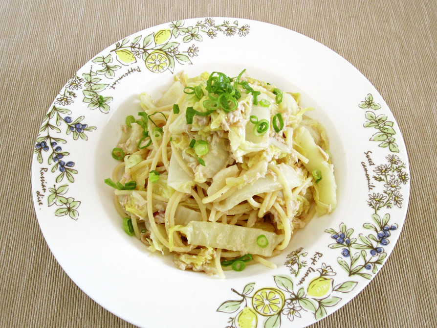 白菜とツナのスパゲッティ　Ver.2の画像