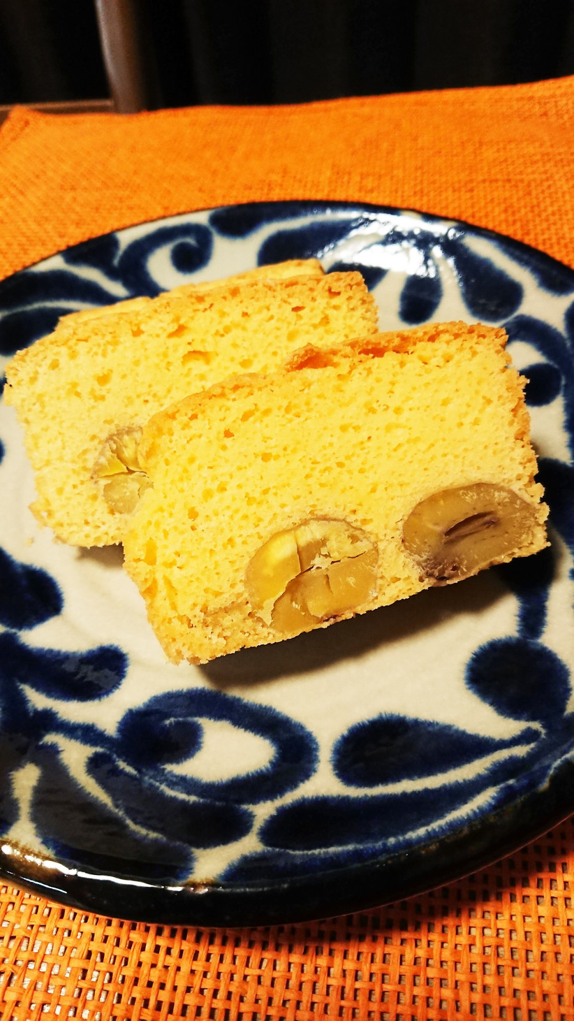 栗の甘露煮入米粉パウンドケーキの画像