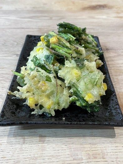 壬生菜のかき揚げの写真