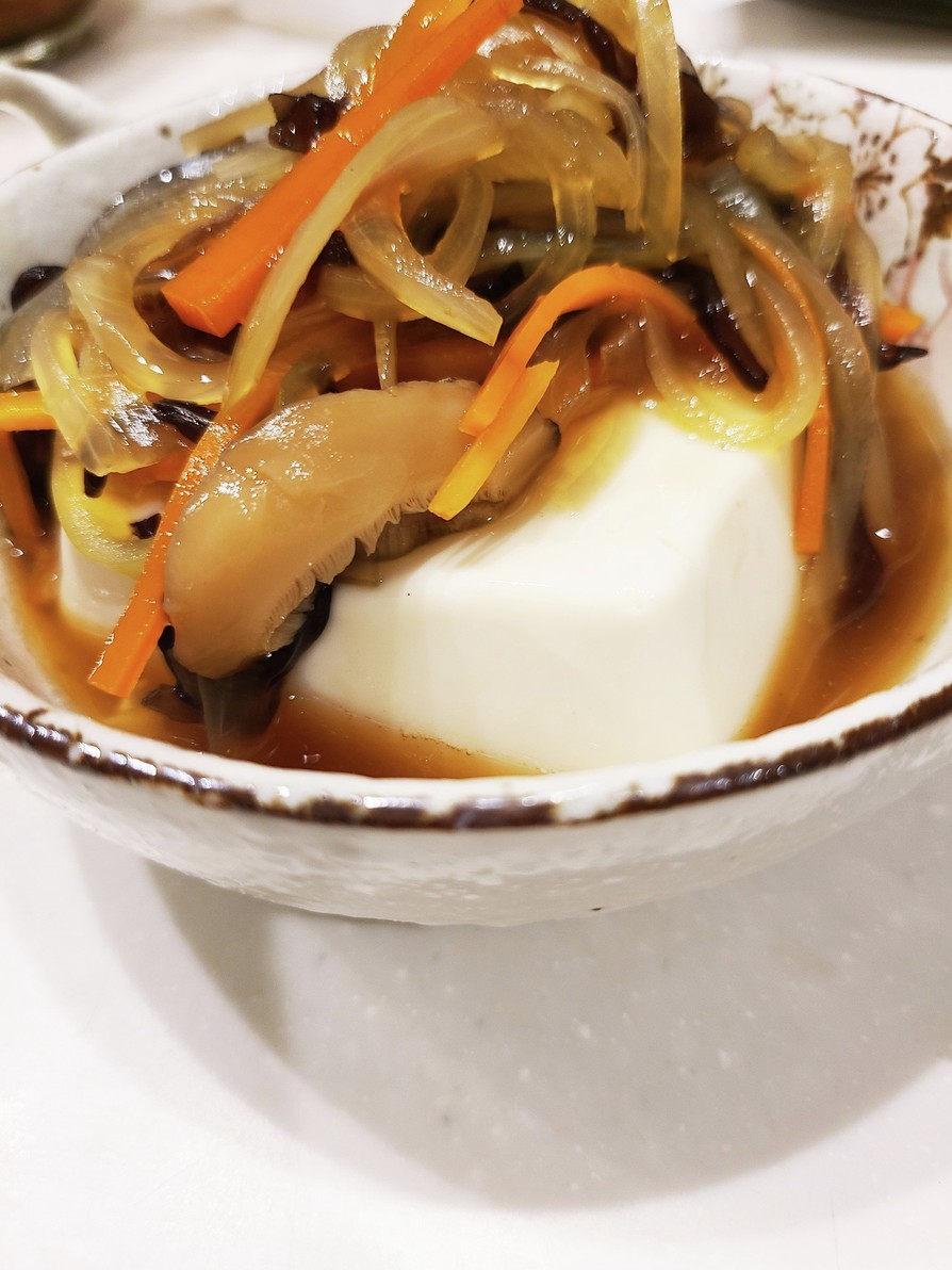 温まる！レンチン野菜のあんかけ豆腐の画像