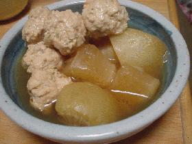 紫蘇つくねと大根の煮物