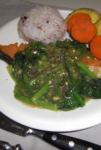 簡単！鮭の青野菜のあんかけステーキ