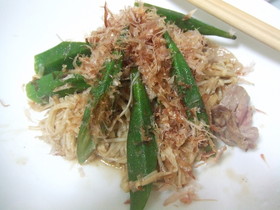 オクラときのこと豚肉❤ご飯進むポン酢炒め