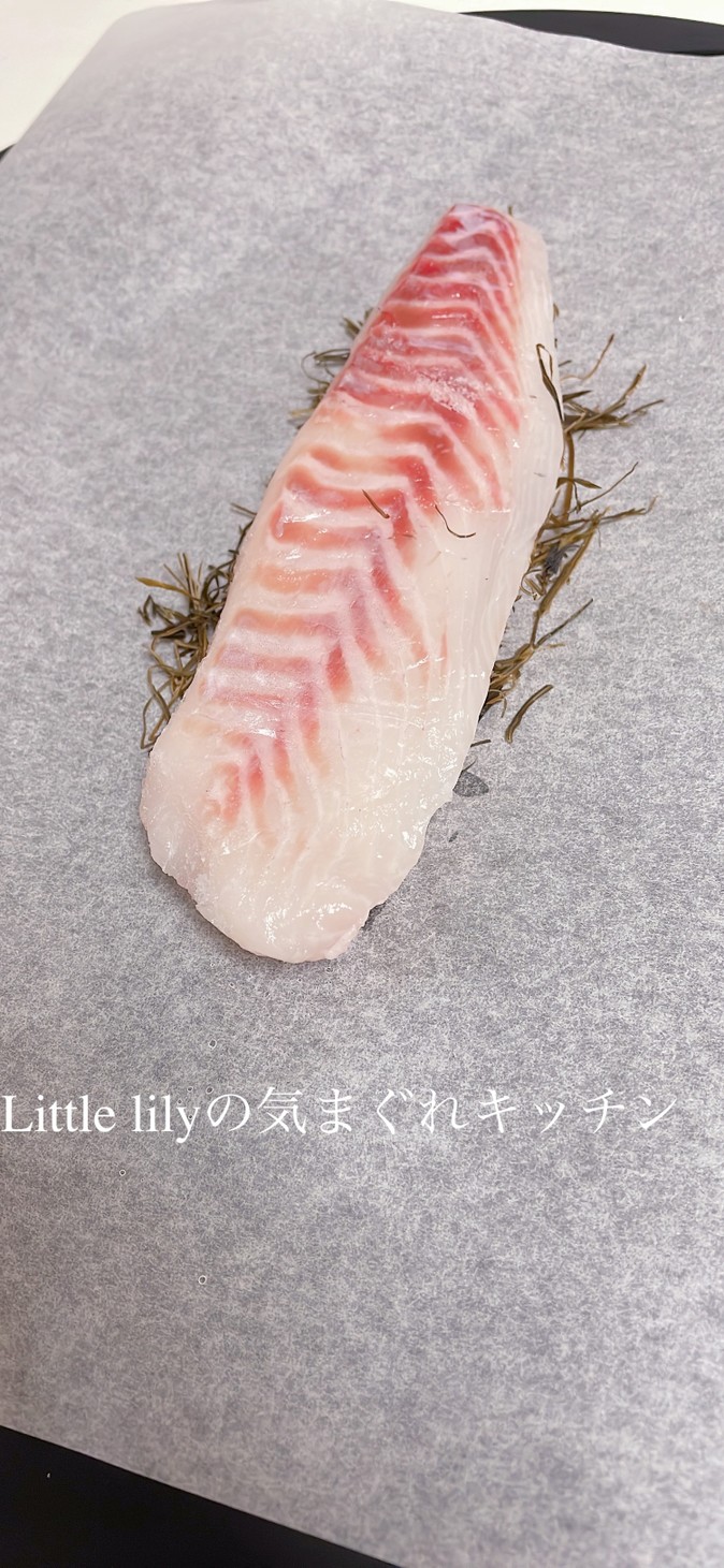 白身魚（鯛など）の昆布蒸し焼きの画像