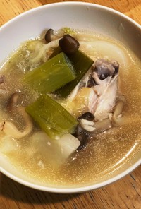 クッキングプロで作る鶏とネギの塩麹スープ