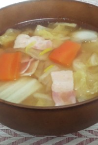 柚子が優しい♪白菜のとろみスープ
