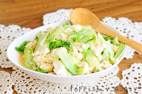 簡単!山東菜&豆腐の炒め煮♪