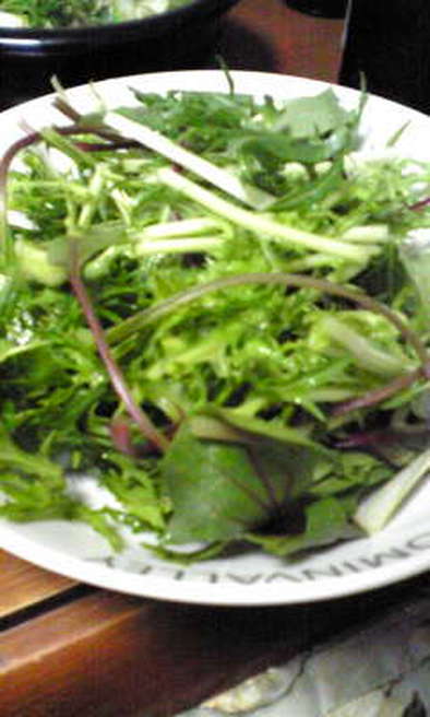 バルサミコとオリーブ油のシンプルサラダの写真