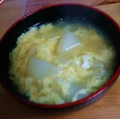かぶと卵のコンソメスープの写真
